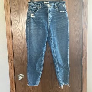 Loft Curvy High Waist Skinny Ankle Jeans